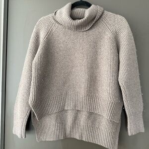 Aritzia Brown Chunky Knit Turtle Neck Sweater